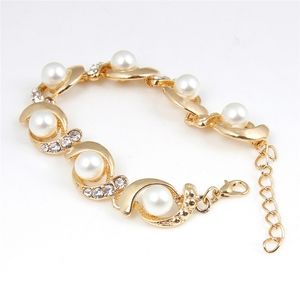 New Imitation Pearl Trendy Gold Color Fashion Bracelet